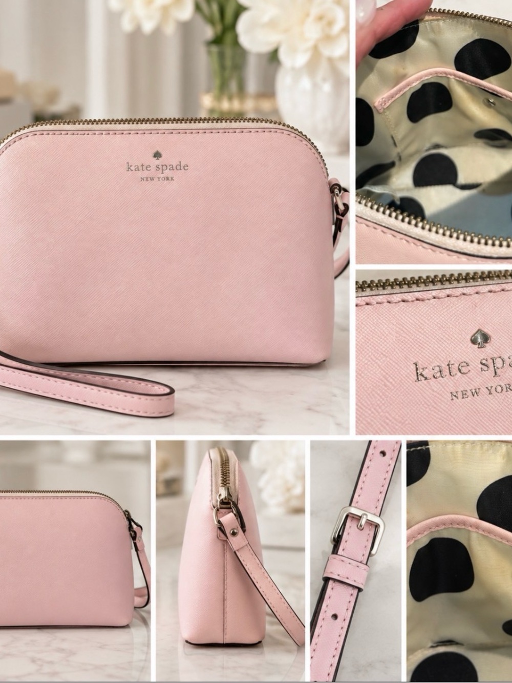 kate spade Pink Saffiano Leather Crossbody